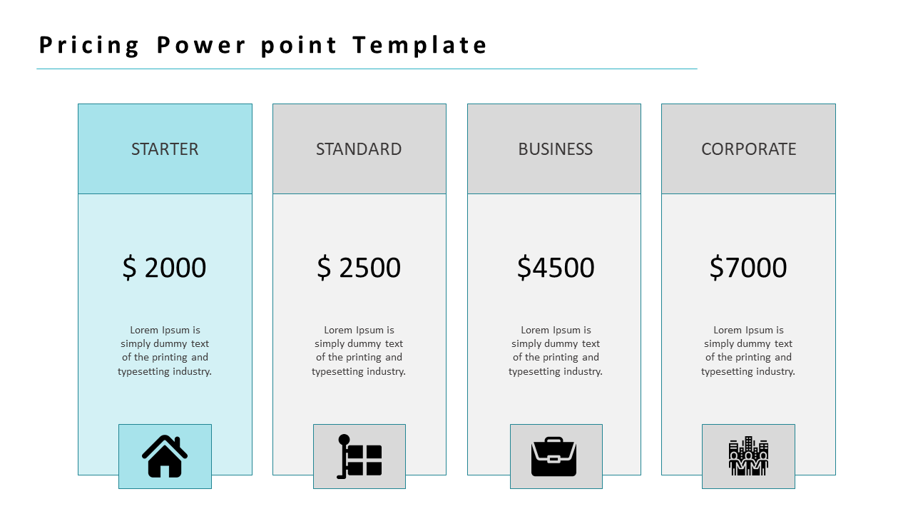 pricing PowerPoint Template Presentation & Google Slides